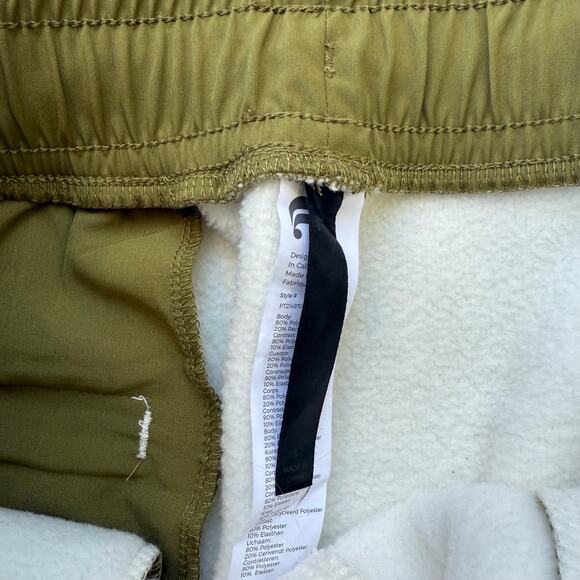 Fabletics Cream Green Fleece Sweatpants Mens Size L - Picture 3 of 4